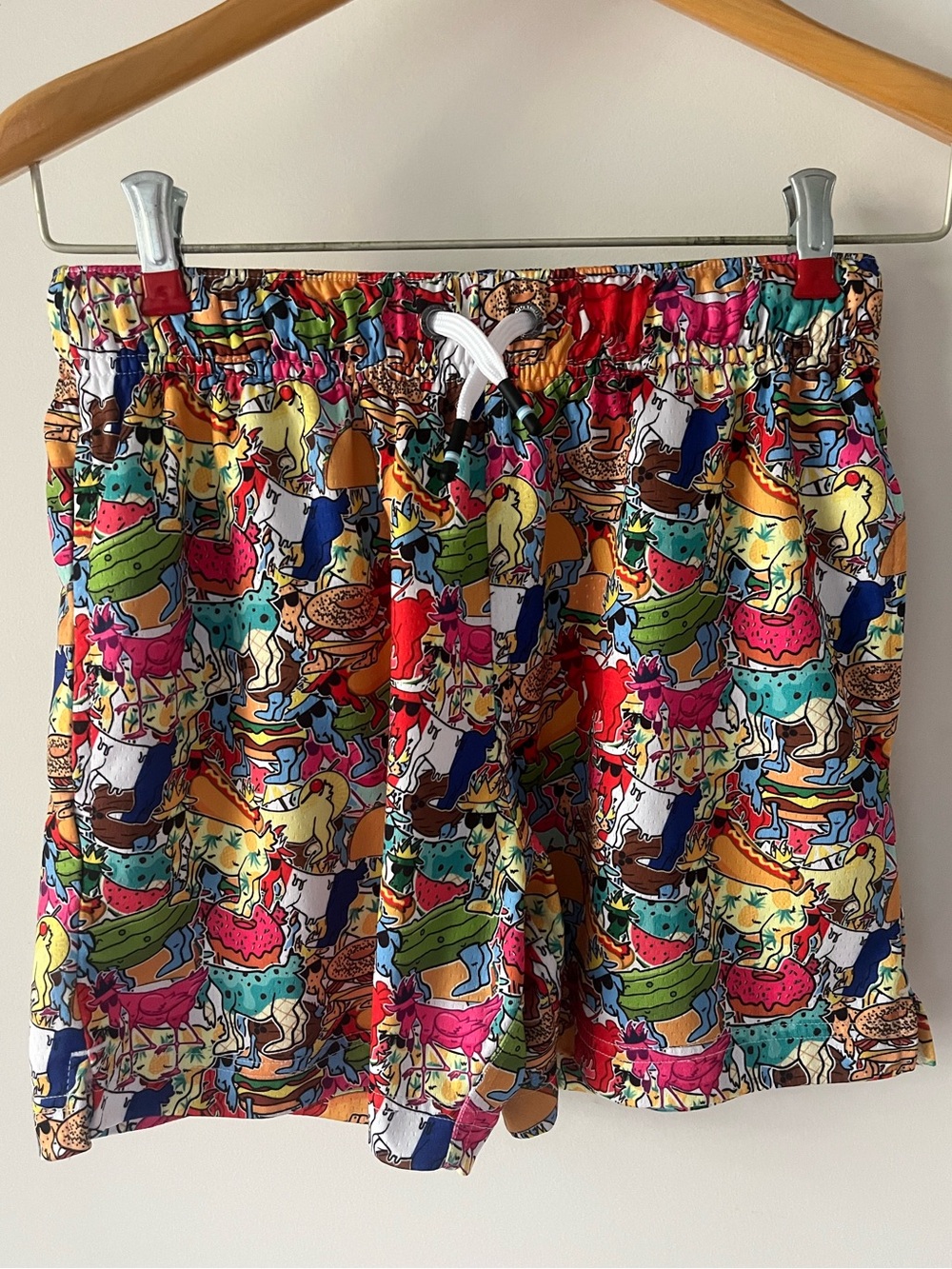GOAT USA Food Print Mesh Athletic Shorts Boys YXL Novelty Donut Pickle Bagel - Picture 14 of 14